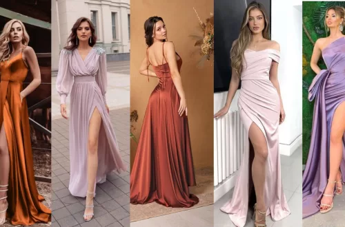 5 girls wear long sleeve prom dresses
